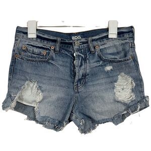 BDG Urban Outfitters Tomgirl High Waisted Distressed Jean Shorts